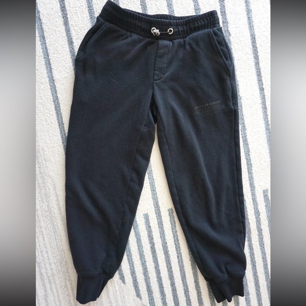 The Kooples Sport Womens Black Fleece Joggers Sweatpants Size 1 Small